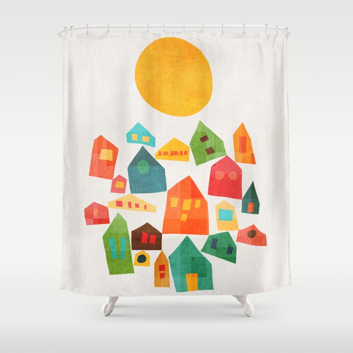 Looking at the same sun Shower Curtain Gallery Image 1