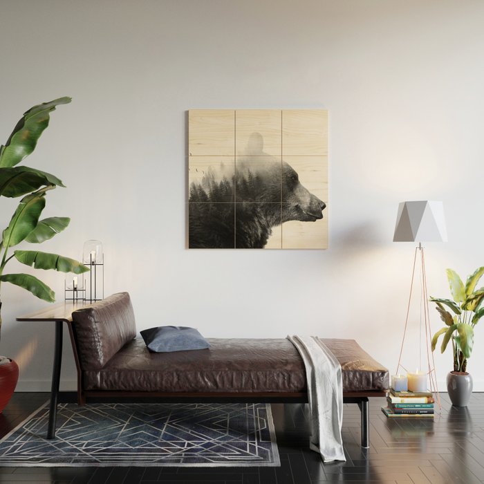 Big Bear Wood Wall Art Gallery Image 2