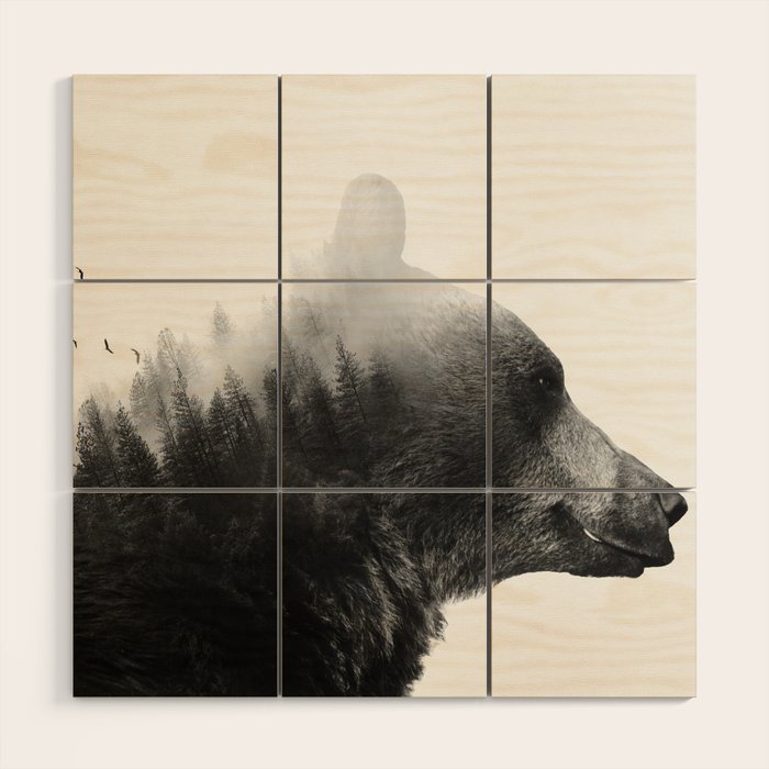 Big Bear Wood Wall Art Gallery Image 1