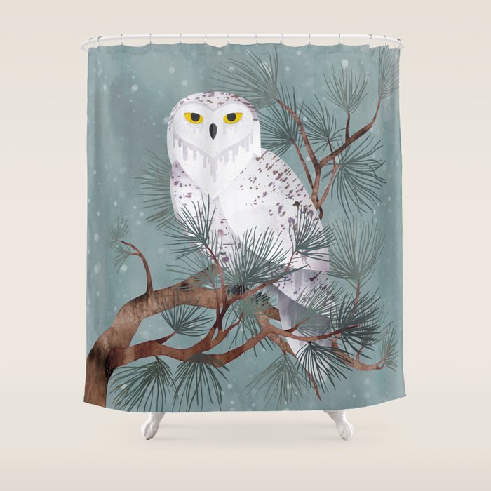 Snowy Shower Curtain Gallery Image 1