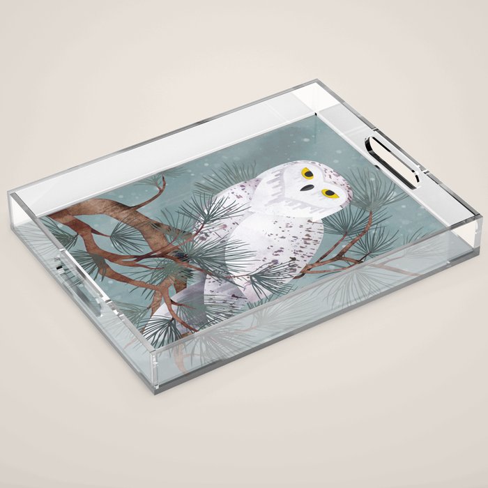 Snowy Acrylic Tray Gallery Image 1