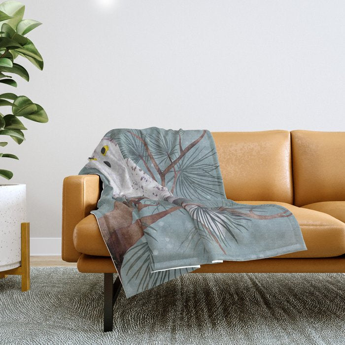 Snowy Throw Blanket Gallery Image 1