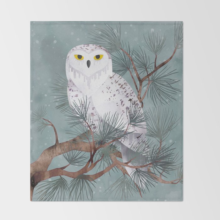 Snowy Throw Blanket Gallery Image 2