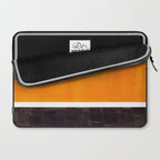 Minimalist Mid Century Modern Color Block Pop Art Rothko Inspired Golden Yellow Black Squares Laptop Sleeve Gallery Image 2