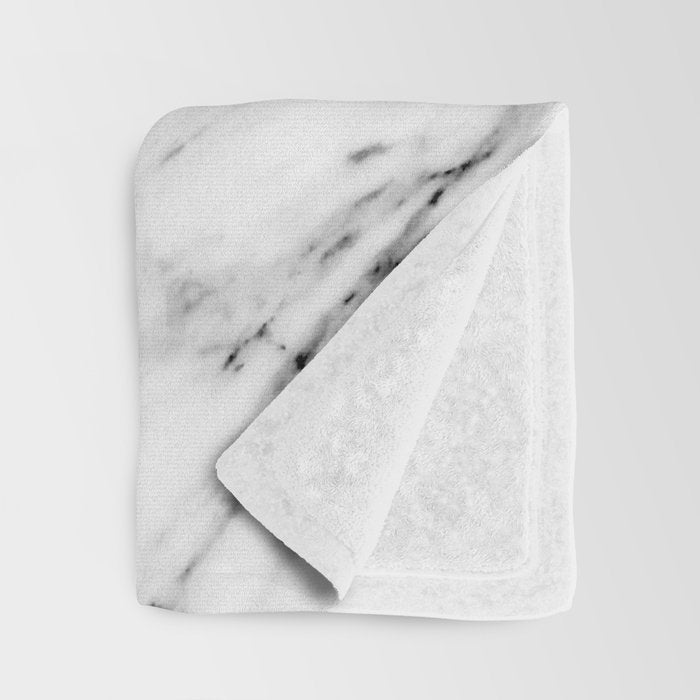Rose Gold Pineapple on Black and White Marble Throw Blanket Gallery Image 3