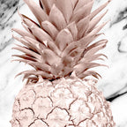 Rose Gold Pineapple on Black and White Marble Coffee Mug Gallery Image 2