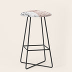 Rose Gold Pineapple on Black and White Marble Stool Gallery Image 1