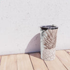 Rose Gold Pineapple on Black and White Marble Travel Mug Gallery Image 4
