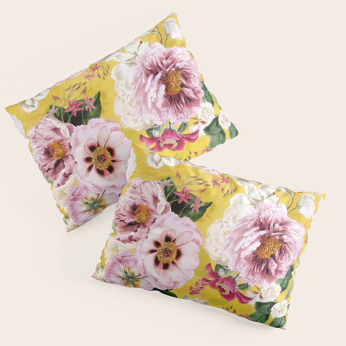 Vintage & Shabby Chic - Colorful Spring Flower Peony Botanical Garden Pillow Sham Gallery Image 3