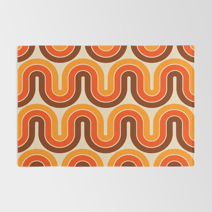 70s Retro Vintage Style 821 Autumn Rug Gallery Image 2