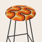 70s Retro Vintage Style 821 Autumn Stool Gallery Image 2