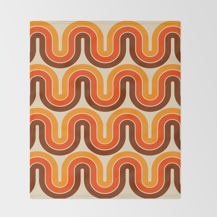 70s Retro Vintage Style 821 Autumn Throw Blanket Gallery Image 2