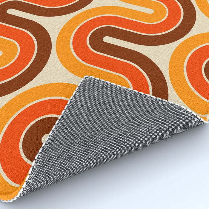 70s Retro Vintage Style 821 Autumn Rug Gallery Image 4