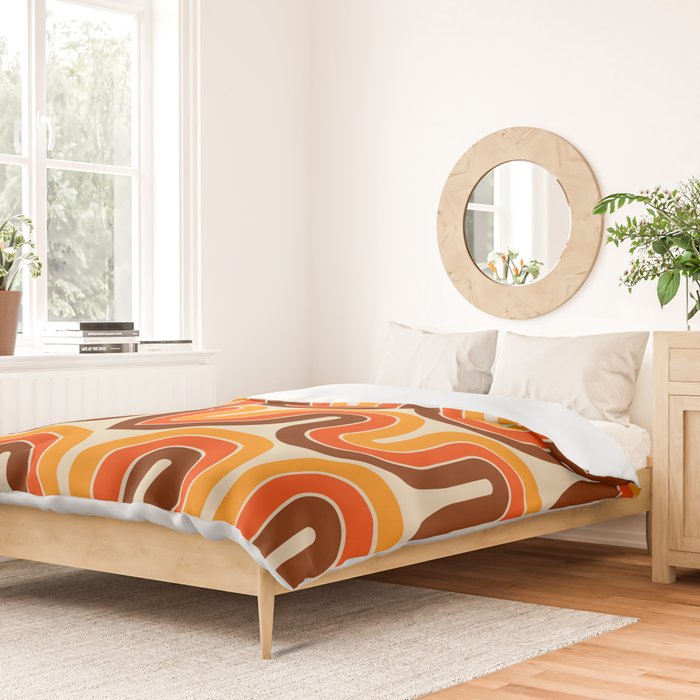70s Retro Vintage Style 821 Autumn Duvet Cover Gallery Image 2