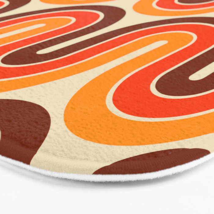 70s Retro Vintage Style 821 Autumn Bath Mat Gallery Image 3