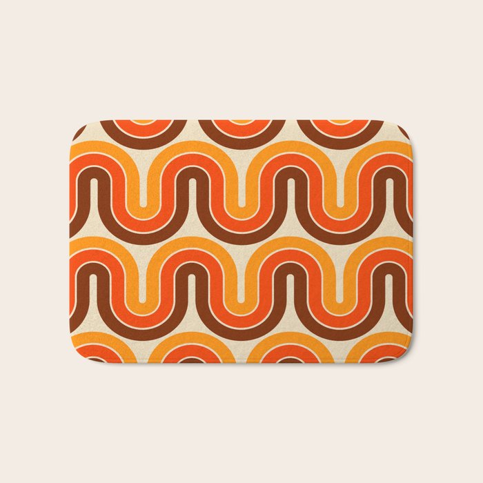 70s Retro Vintage Style 821 Autumn Bath Mat Gallery Image 1