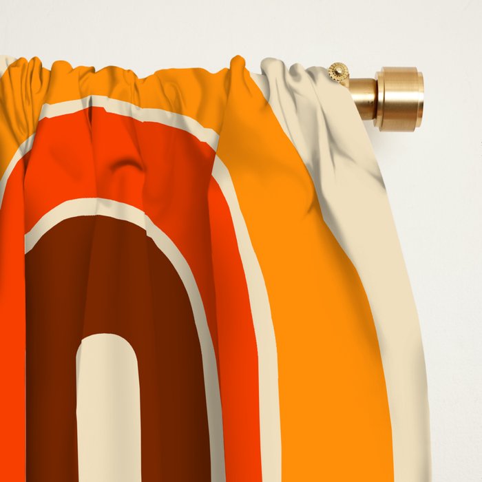 70s Retro Vintage Style 821 Autumn Window Curtain Gallery Image 2