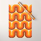 70s Retro Vintage Style 821 Autumn Wrapping Paper Gallery Image 1