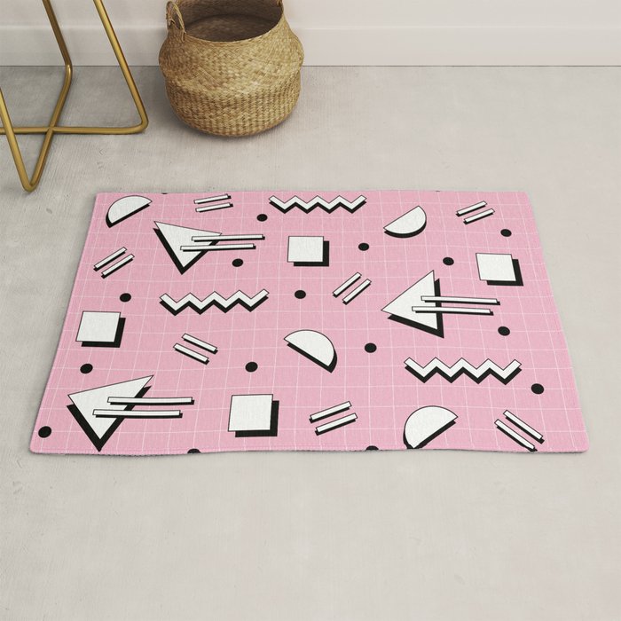 Memphis pattern 70 - 80s / 90s Retro Rug Gallery Image 1