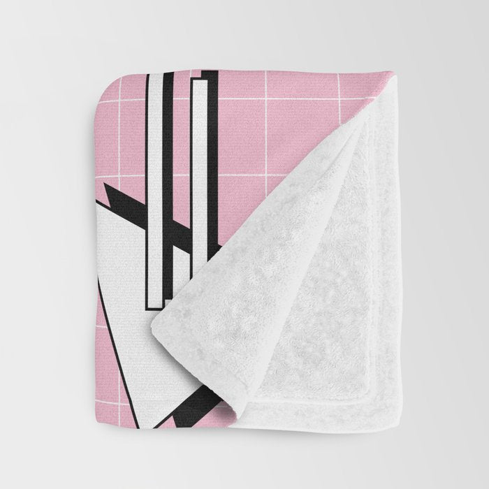 Memphis pattern 70 - 80s / 90s Retro Throw Blanket Gallery Image 3