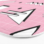 Memphis pattern 70 - 80s / 90s Retro Bath Mat Gallery Image 3