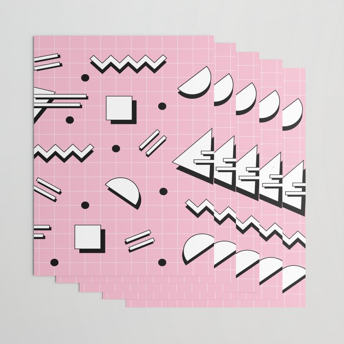 Memphis pattern 70 - 80s / 90s Retro Wrapping Paper Gallery Image 3