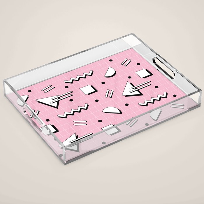 Memphis pattern 70 - 80s / 90s Retro Acrylic Tray Gallery Image 1