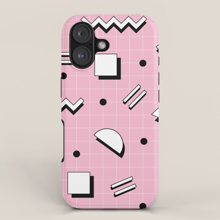 Memphis pattern 70 - 80s / 90s Retro iPhone Case Gallery Image 1