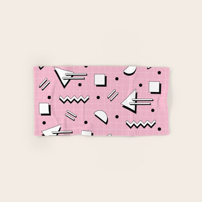 Memphis pattern 70 - 80s / 90s Retro Bath Towel Gallery Image 1