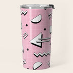 Memphis pattern 70 - 80s / 90s Retro Travel Mug Gallery Image 2