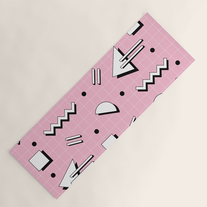 Memphis pattern 70 - 80s / 90s Retro Yoga Mat Gallery Image 1