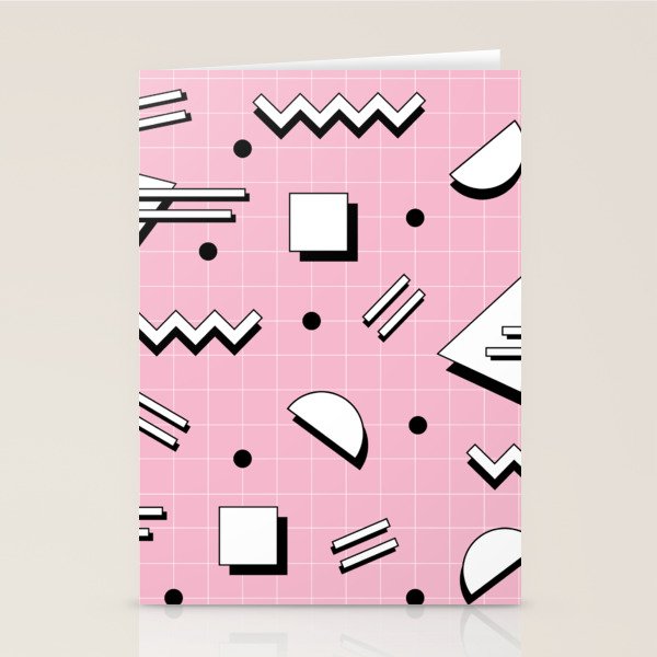 Memphis pattern 70 - 80s / 90s Retro Stationery Card Gallery Image 2