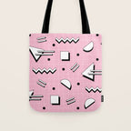 Memphis pattern 70 - 80s / 90s Retro Tote Bag Gallery Image 1