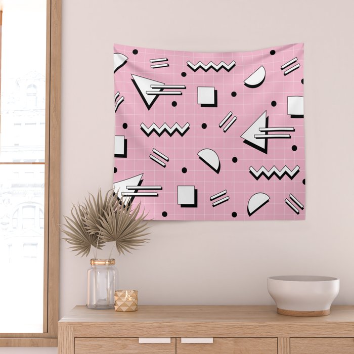 Memphis pattern 70 - 80s / 90s Retro Wall Tapestry Gallery Image 2