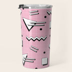 Memphis pattern 70 - 80s / 90s Retro Travel Mug Gallery Image 3
