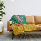 Super fruits - Cherry for Passion and love Throw Blanket Gallery Image 1
