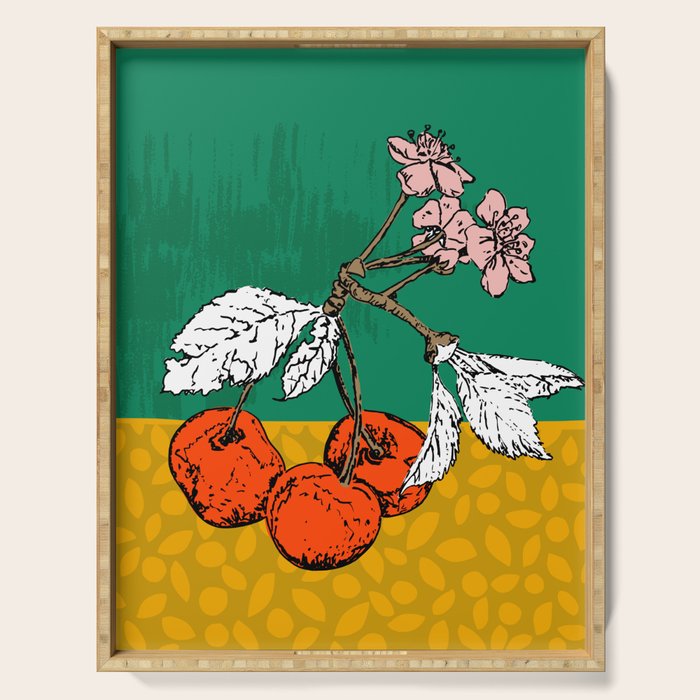 Super fruits - Cherry for Passion and love Serving Tray Gallery Image 1