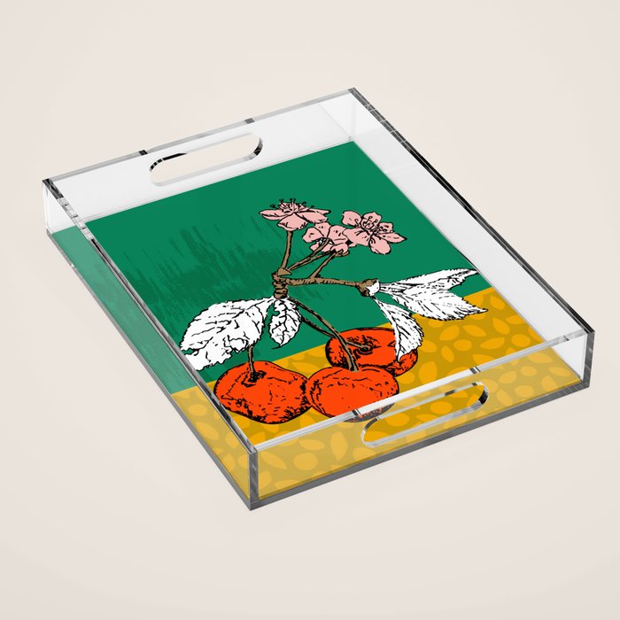 Super fruits - Cherry for Passion and love Acrylic Tray Gallery Image 1