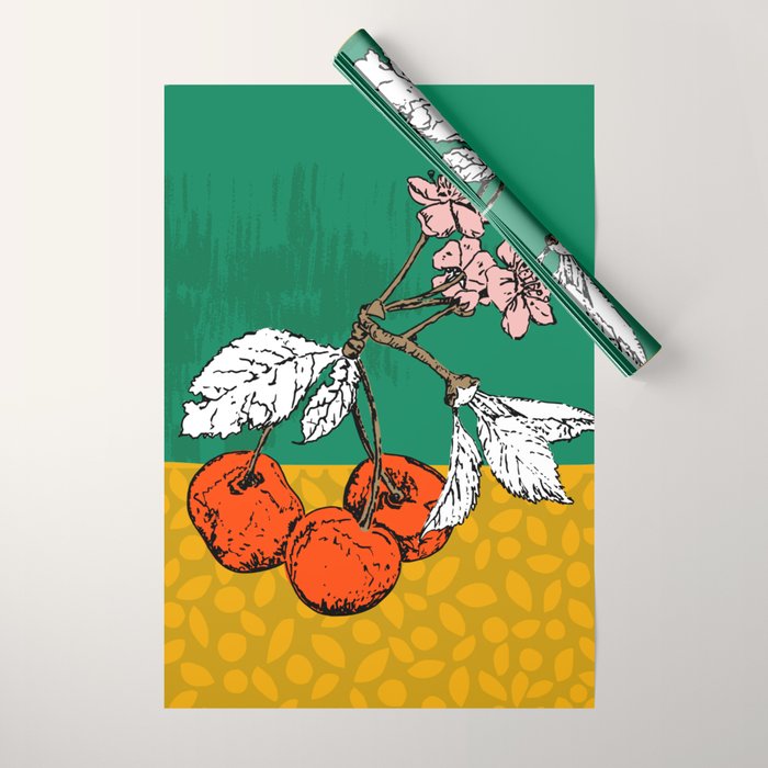 Super fruits - Cherry for Passion and love Wrapping Paper Gallery Image 1