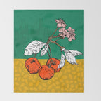 Super fruits - Cherry for Passion and love Throw Blanket Gallery Image 2
