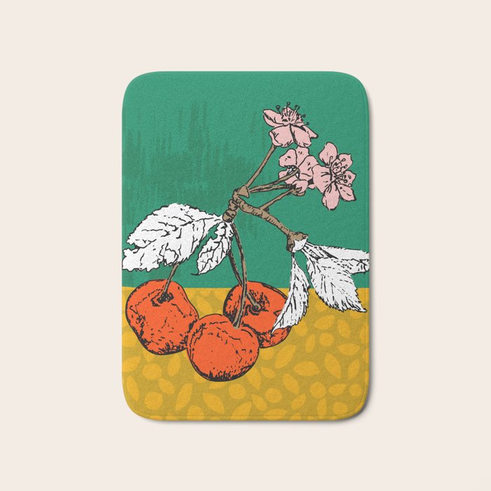 Super fruits - Cherry for Passion and love Bath Mat Gallery Image 1