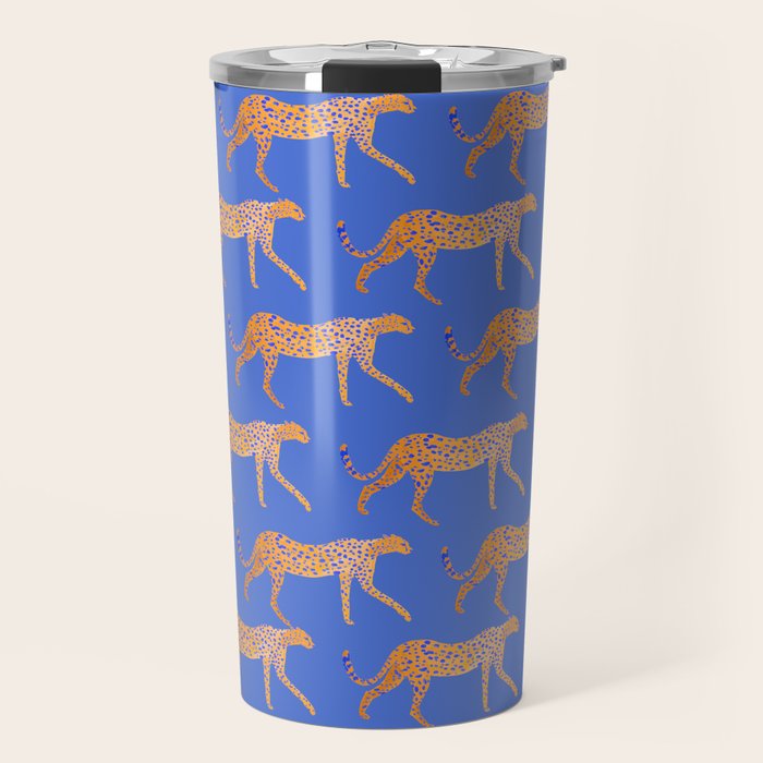 Leopard - Orange Travel Mug Gallery Image 1