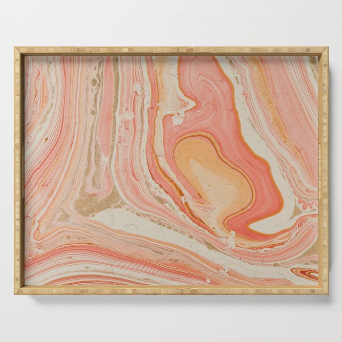 Marbled paper Serving Tray Gallery Image 1