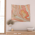 Marbled paper Wall Tapestry Gallery Image 2