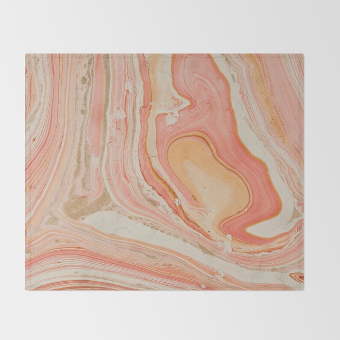 Marbled paper Throw Blanket Gallery Image 2