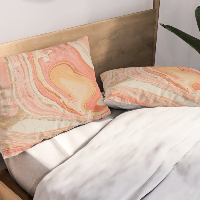 Marbled paper Pillow Sham Gallery Image 2