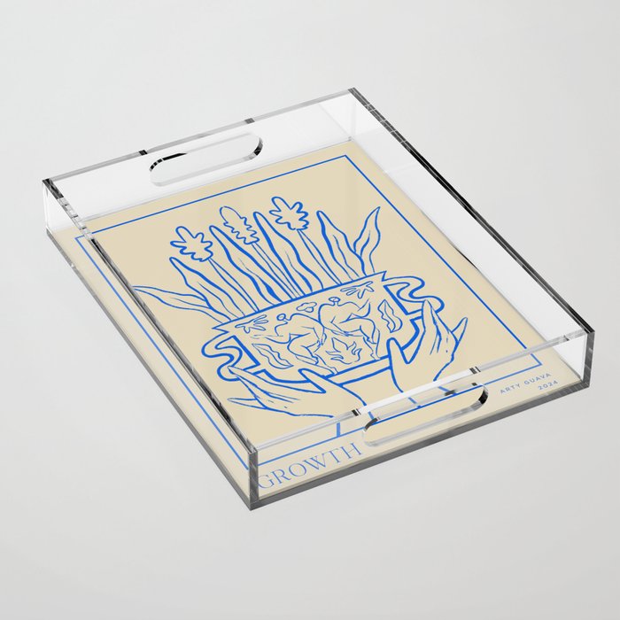Growth Line Art Acrylic Tray Gallery Image 1