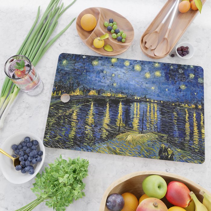 Vincent Van Gogh Starry Night Cutting Board Gallery Image 2