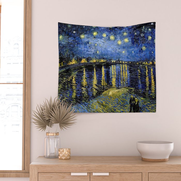 Vincent Van Gogh Starry Night Wall Tapestry Gallery Image 2