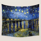 Vincent Van Gogh Starry Night Wall Tapestry Gallery Image 4